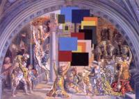 Dali, Salvador - Athens Is Burning!-The School of Athens and the Fire in the Borgo(Stereoscopic work;left component)